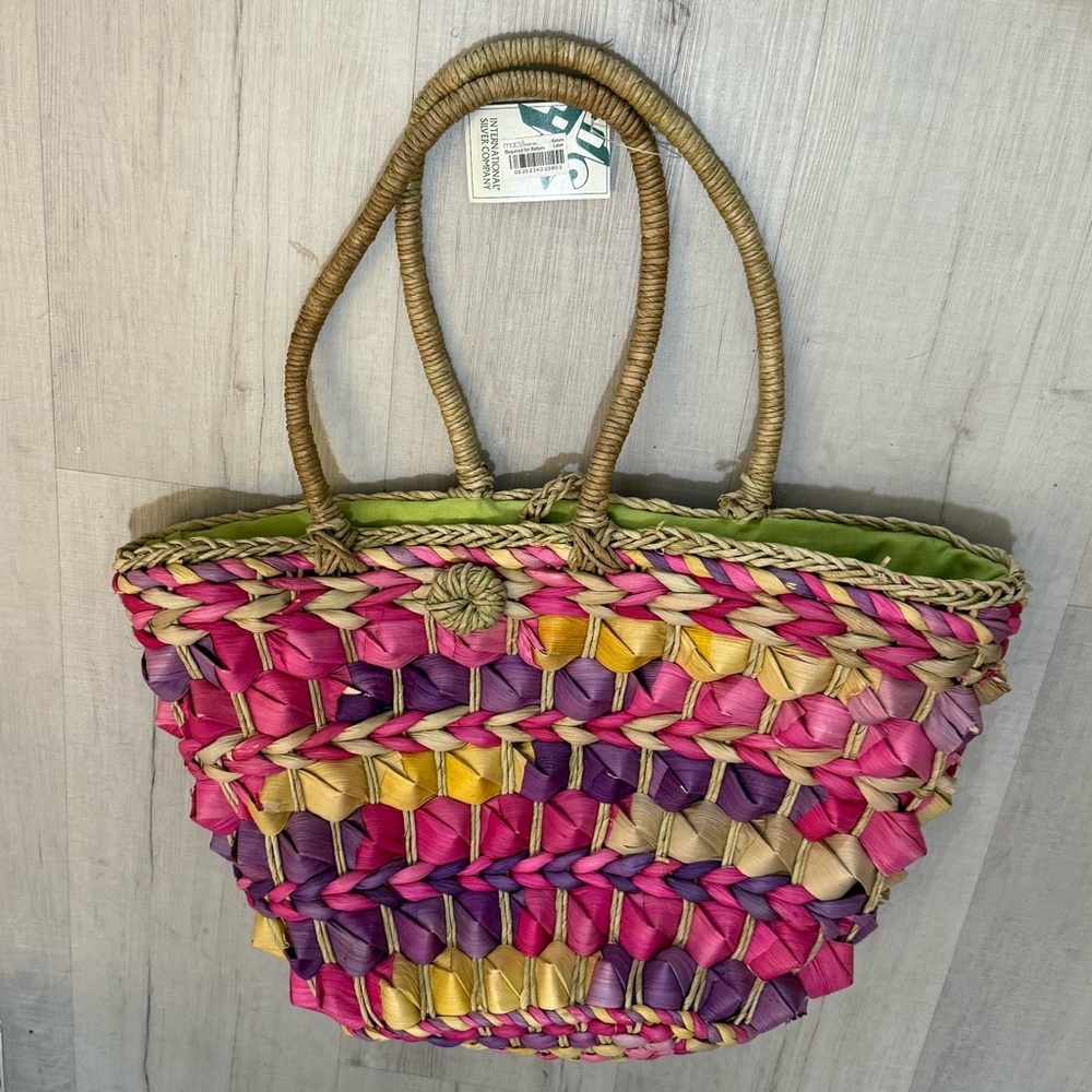 Colorful Woven Tote Bag